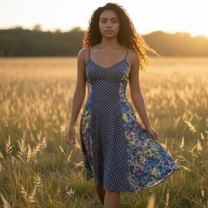 Fire Los Angeles Summer Skater Dress Size Small